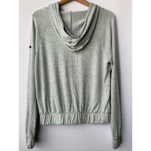 Small, Roxy, NWOT sage green and white Like A Dream super soft zip up hoodie - Picture 7 of 11
